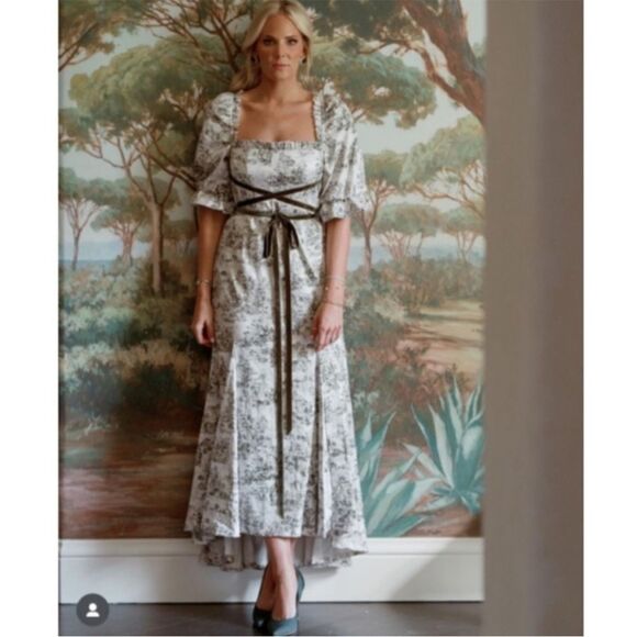 Antonio Melani X Nicola Bathie Hallie Stretch Jacquard Detailed Tea dress 8 NWT - Picture 1 of 14